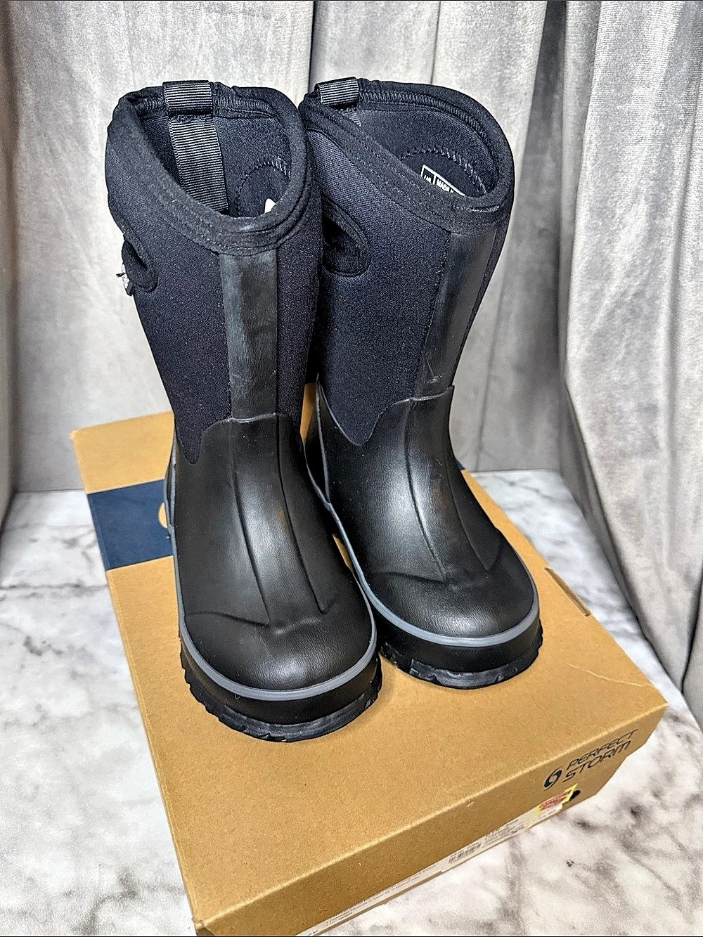 Perfect Storm Cloud High Kids Black Boots Girls US 11 NWT